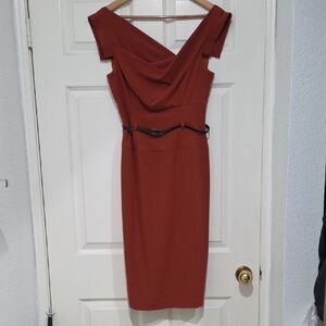 Black Halo Jackie O Dress (Size 2) - Burnt Orange New